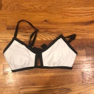 Black and white bikini top